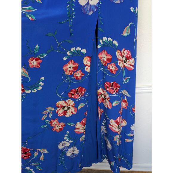 Yumi Kim Maxi Dress Sweet Escape Dream Silk Floral Boho Halter Boho Blue Size S - Picture 8 of 15